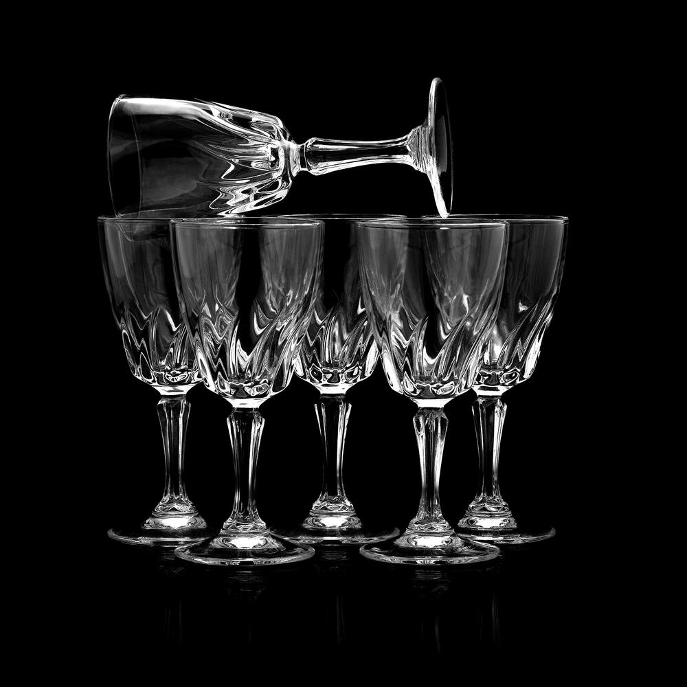 Cristal d'Arques Flamenco Crystal Cordial Glass Set French Luxury MCM Stemware